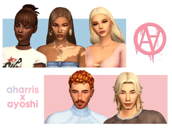 Maxis Match AxA 2023 50 CAS Items by simsfinds - The Sims 4 Custom Content
