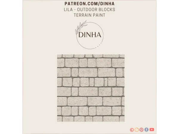 Mix Lila Outdoor Blocks Terrain paint - The Sims 4 Custom Content