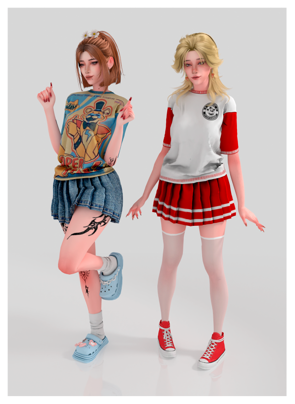 Alpha GIFTED 5NIGHTS OUTFIT by ohmybunnny2 - The Sims 4 Custom Content