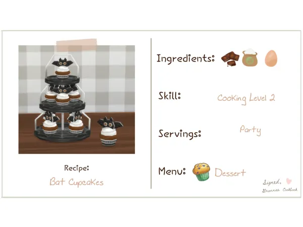 Mix Bat Cupcakes - The Sims 4 Custom Content