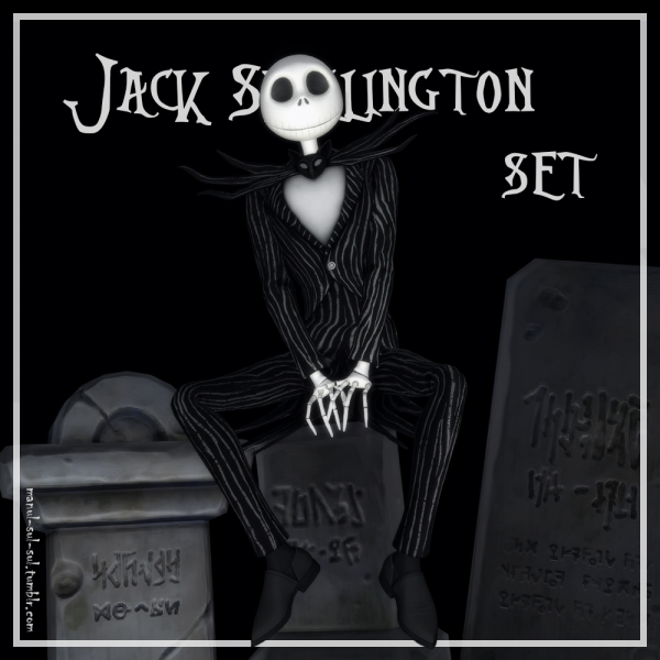 Mix FORTNITE JACK SKELLINGTON SET by simsfinds - The Sims 4 Custom Content