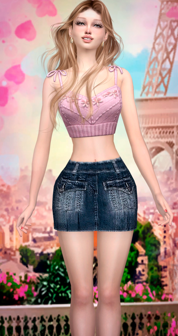 Mix Feel It Skirt by simsfinds - The Sims 4 Custom Content