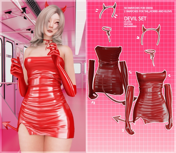 Alpha Devil set by unknown66irl - The Sims 4 Custom Content