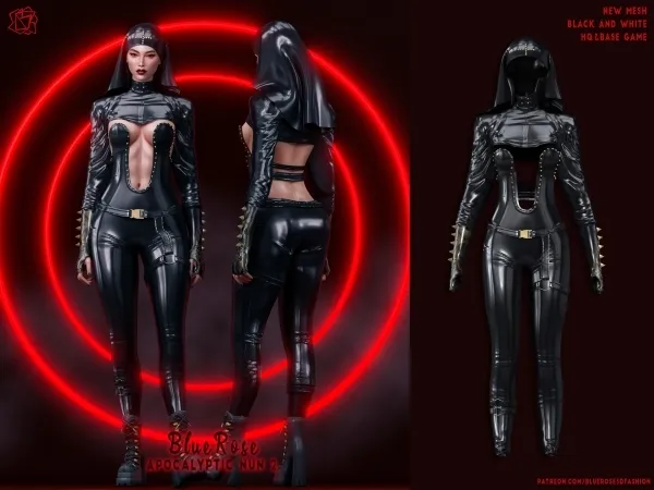 Alpha apocalyptic nun costume 2 brsims by bluerose-sims - The Sims 4 custom content