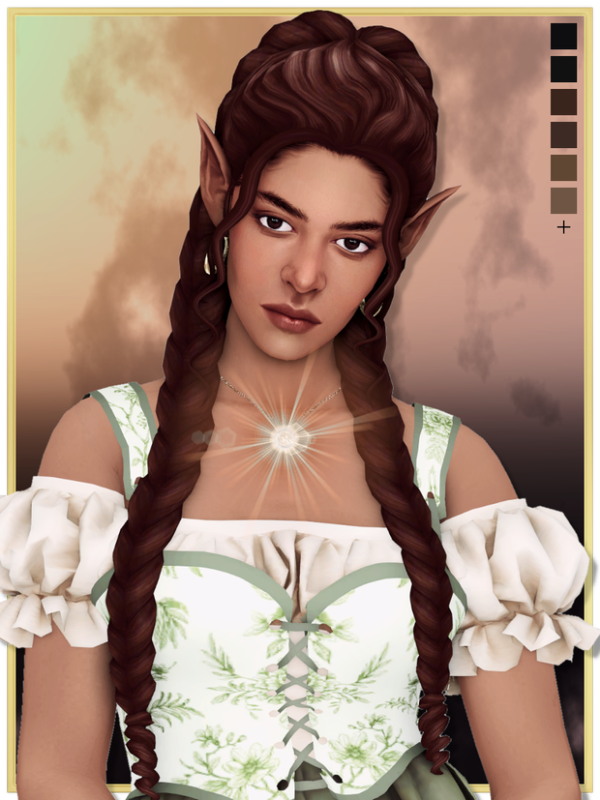 Maxis Match [Simblreen 2023] SIRELLA female hair by simsfinds - The Sims 4 Custom Content