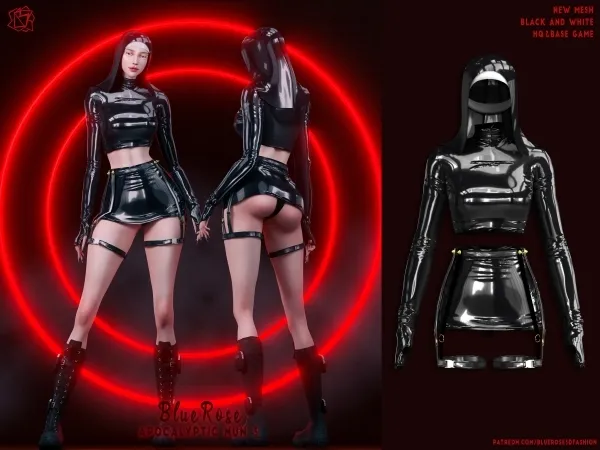 Alpha apocalyptic nun costume 3 brsims by bluerose-sims - The Sims 4 custom content