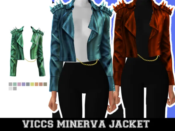 Alpha VICCS_MINERVA JACKET (TEEN ELDER) by viccs - The Sims 4 Custom Content
