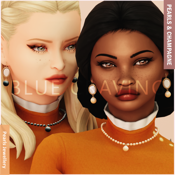 Mix Blue Craving Pearls Jewellery by bluecraving - The Sims 4 Custom Content