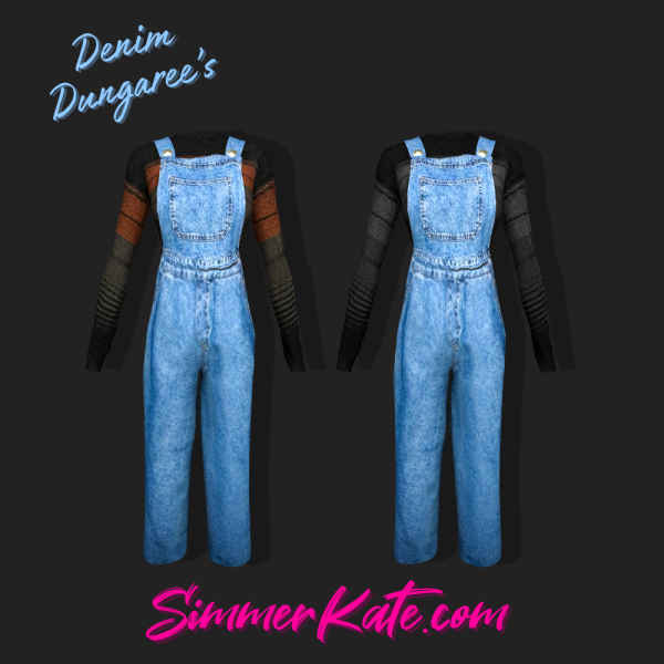 Alpha Female Dungarees by simmerkatex - The Sims 4 Custom Content