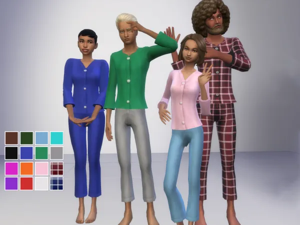 Maxis Match to AF Classic Pajamas as Separates Male Frame by Deastrumquodvicis - The Sims 4 Custom Content