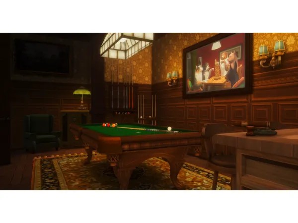 Mix GET A CLUE BILLARDS TABLE - The Sims 4 Custom Content