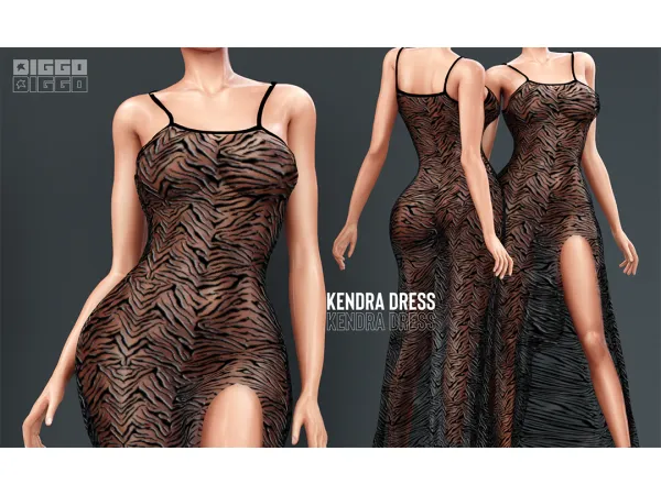 Alpha KENDRA DRESS - The Sims 4 Custom Content