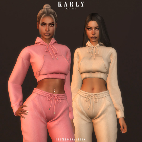 Alpha KARLY outfit by simsfinds - The Sims 4 Custom Content