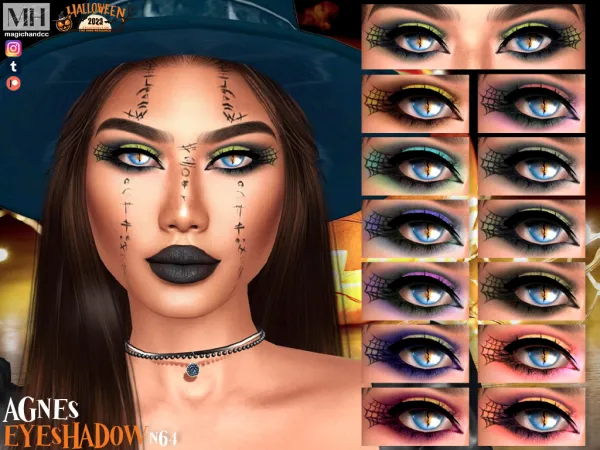 Alpha Agnes Eyeshadow N64 by magichandcc - The Sims 4 Custom Content