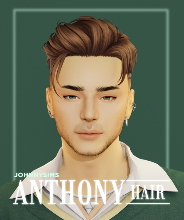 Maxis Match Anthony Hair by simsfinds - The Sims 4 Custom Content