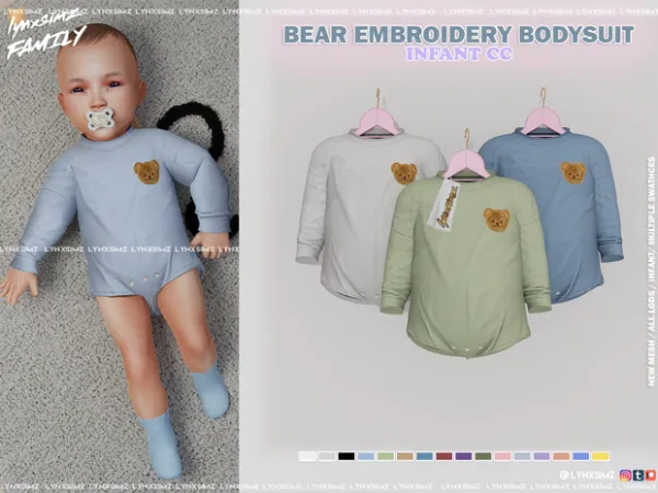 Alpha Bear Romper Infant by simsfinds - The Sims 4 Custom Content