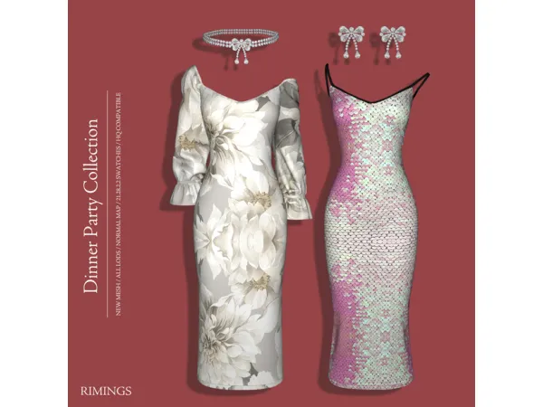 Alpha [RIMINGS] Dinner Party Collection - The Sims 4 Custom Content