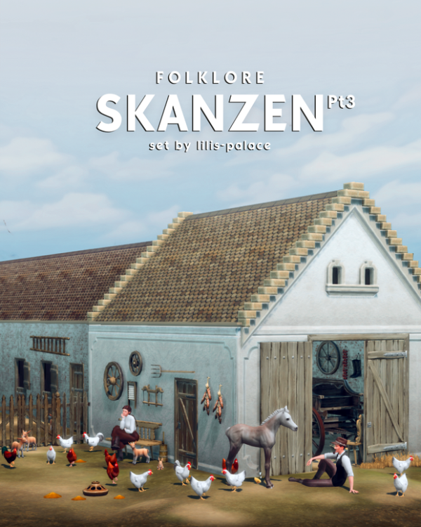 Mix FOLKLORE Skanzen Set Part 3 by simsfinds - The Sims 4 Custom Content