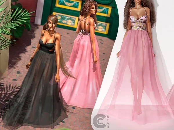 Alpha Eva Longoira Vanity Fair Dress 2023 cool_content_star by cool_content_star - The Sims 4 Custom Content