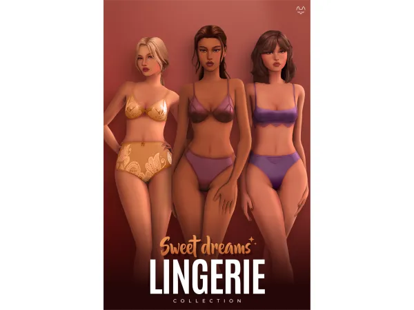 Maxis Match Sweet Dreams Lingerie Collection - The Sims 4 Custom Content