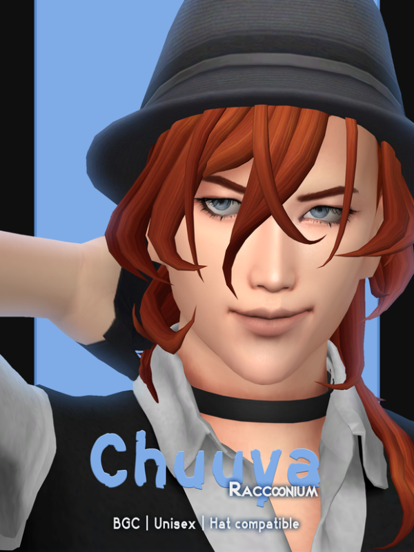 Maxis Match Chuuya hair by simsfinds - The Sims 4 Custom Content