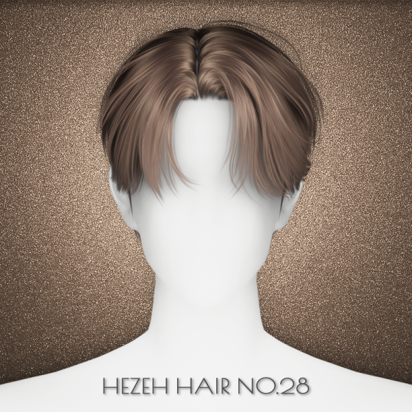 Alpha [Hezeh]Hair_No28_V1 by hezeh - The Sims 4 Custom Content