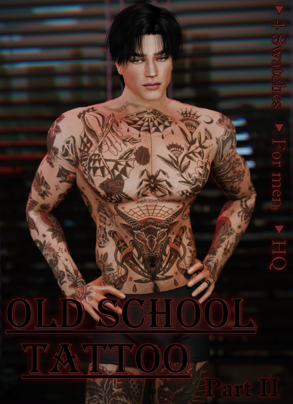 Mix [AlisaSour] Tattoo Old School Part 2 by simsfinds - The Sims 4 Custom Content