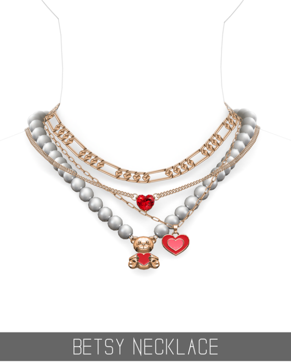Alpha BETSY NECKLACE by simsfinds - The Sims 4 Custom Content