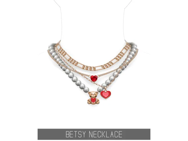 Alpha BETSY NECKLACE - The Sims 4 Custom Content