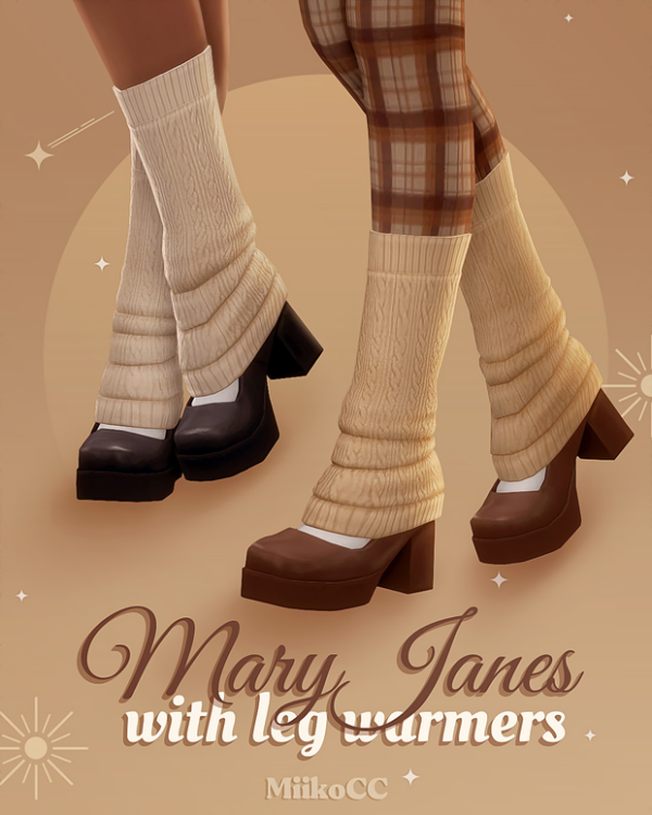 Maxis Match Mary Janes with leg warmers by simsfinds - The Sims 4 Custom Content