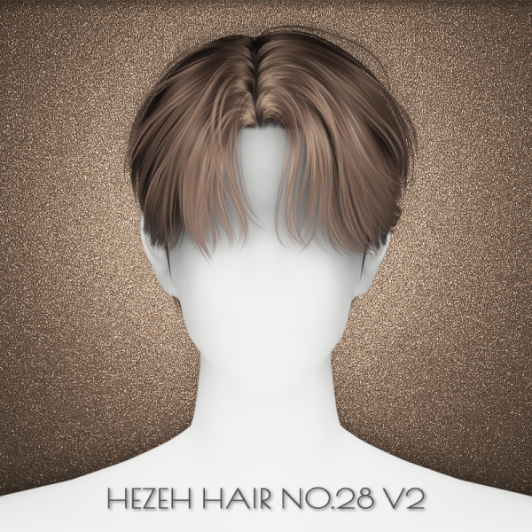 Alpha [Hezeh]Hair_No28_V2 by hezeh - The Sims 4 Custom Content