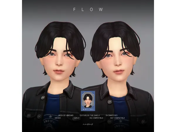 Mix MMSIMS Hair Flow CU - The Sims 4 Custom Content