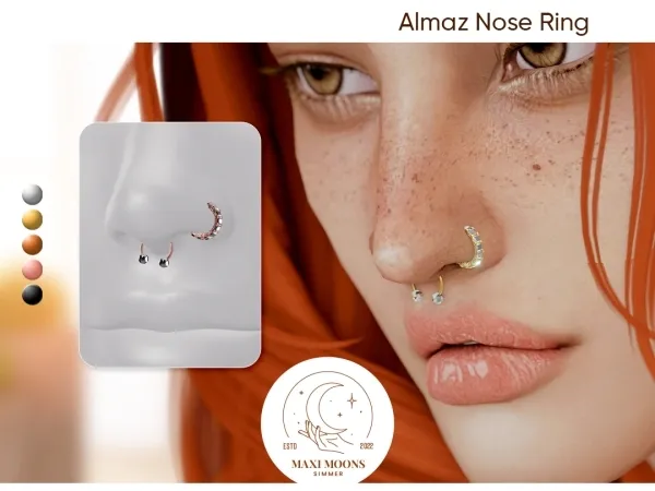 Alpha Almaz Nose Ring - The Sims 4 Custom Content