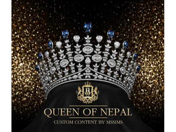 Alpha QUEEN OF NEPAL CROWN by Mssims4 - The Sims 4 Custom Content