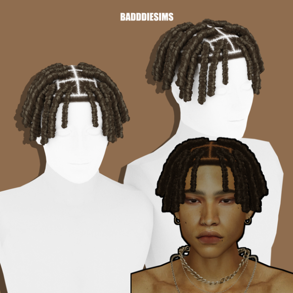 Alpha TRAVIS HAIR by simsfinds - The Sims 4 Custom Content