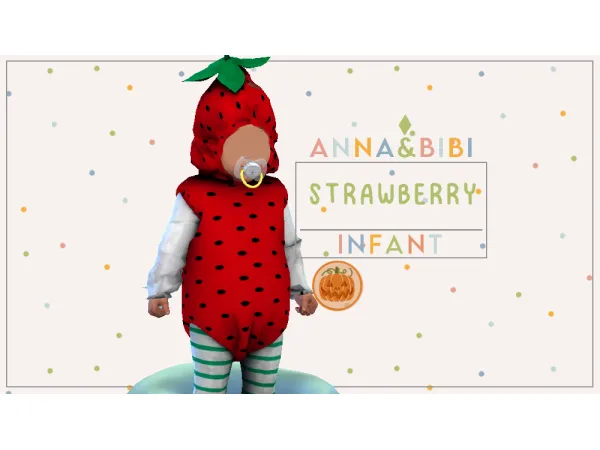 Alpha Strawberry AnnaBibi - The Sims 4 Custom Content