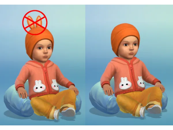 Maxis Match Infant Winter Hat No Rabbit Ears by simsfinds - The Sims 4 Custom Content