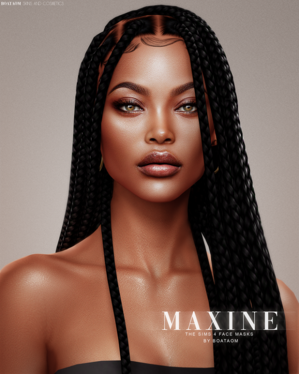 Alpha MAXINE FACE MASKS AND SKIN OVERLAY by simsfinds - The Sims 4 Custom Content