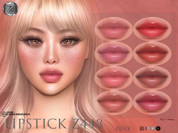 Alpha ZENX LIPSTICK Z448 by zenx - The Sims 4 Custom Content