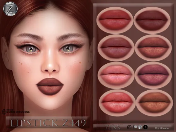 Alpha ZENX LIPSTICK Z449 by zenx - The Sims 4 Custom Content