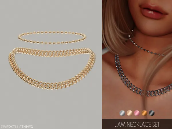 Alpha Liam necklace - The Sims 4 Custom Content