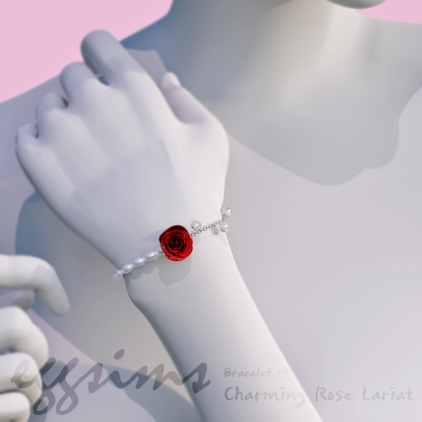 Alpha [ ] Charming Rose Lariat Bracelet (bracelet04) by simsfinds - The Sims 4 Custom Content