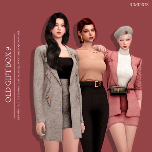 Alpha [RIMINGS] OLD GIFT BOX 9 by simsfinds - The Sims 4 Custom Content