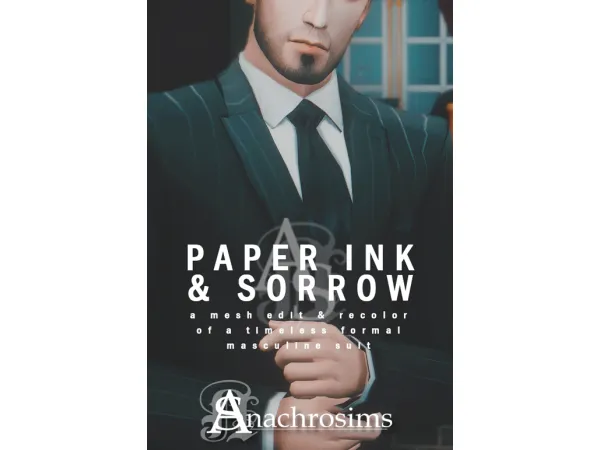 [TS4CC] Paper, Ink, & Sorrow Suit