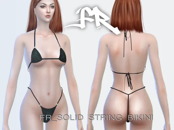Mix FR_Solid String Bikini by freys4 - The Sims 4 Custom Content