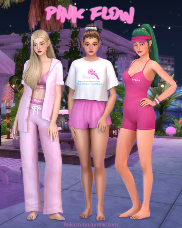 Maxis Match Pink Flow (7items) by simsfinds - The Sims 4 Custom Content
