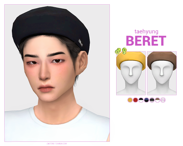 Maxis Match TAEHYUNG BERET by simsfinds - The Sims 4 Custom Content