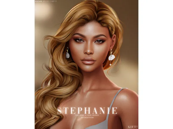 Alpha STEPHANIE FACE MASKS AND SKIN OVERLAY GIFT - The Sims 4 Custom Content