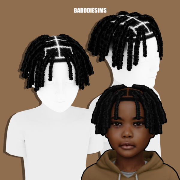 Alpha TRAVIS HAIR CHILD VERSION by simsfinds - The Sims 4 Custom Content