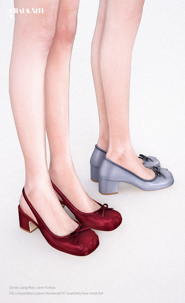 Alpha Sandy Liang Mary Jane Pumps by simsfinds - The Sims 4 Custom Content